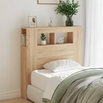 vidaXL Tête de lit à LED chêne sonoma 100x18 5x103 5cm bois ingénierie