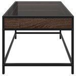 vidaXL Table basse avec LED infini chêne marron 70x50x41 cm