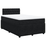 vidaXL Sommier à lattes de lit avec matelas Noir 120x200 cm Velours