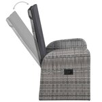 vidaXL Ensemble de salle à manger de jardin avec coussins 9 Pièces Gris