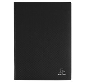 Protège-documents En Polypropylène 5/10e Opak Pochettes Cristal 60 Vues - A4 - Noir - X 12 - Exacompta
