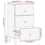 vidaXL Armoire latérale 40x33x75 cm bois massif de manguier
