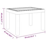 vidaXL Table de jardin blanc 59x47x40 cm PP