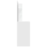 vidaXL Coiffeuse avec miroir blanc 74 5x40x141 cm