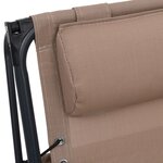 vidaXL Chaise pliable de terrasse Textilène Taupe