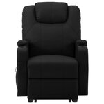 Vidaxl fauteuil releveur inclinable noir similicuir