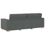 Canapé 3 pièces vidaXL avec coussins en tissu gris foncé