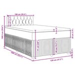 vidaXL Sommier à lattes de lit et matelas Vert foncé 120x200cm Velours