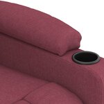 vidaXL Fauteuil inclinable électrique Rouge bordeaux Tissu