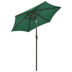 vidaXL Parasol avec lumières LED Vert 200x211 cm Aluminium