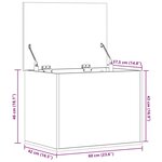 vidaXL Boîte de rangement chêne sonoma 60x42x46 cm bois d'ingénierie