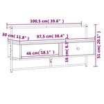 vidaXL Meuble TV mural chêne marron 100 5x30x51 cm bois d'ingénierie