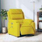 vidaXL Fauteuil inclinable de massage électrique jaune velours