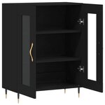 vidaXL Buffet noir 69 5x34x90 cm bois d'ingénierie