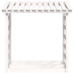 vidaXL Support pour bois de chauffage Blanc 108x64 5x110cm Bois de pin