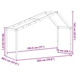 vidaXL Toit de lit pour enfants 203x80 5x142 cm bois de pin massif