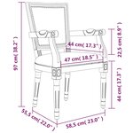 vidaXL Chaise à manger Gris foncé Tissu