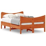 vidaXL Cadre de lit sans matelas cire marron 120x200cm bois pin massif