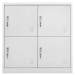 vidaXL Armoire à casiers Gris clair 90x45x92 5 cm Acier