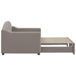 vidaXL Lit de jour avec gigogne sans matelas taupe 80x200 cm