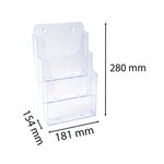 Distributeur De Prospectus 3 Compartiments A5 - Cristal - X 4 - Exacompta