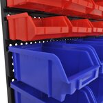vidaXL Jeu de paniers muraux de stockage Plastique 30Pièces Bleu et rouge