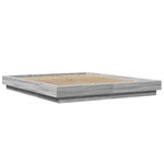 vidaXL Cadre de lit sonoma gris 150x200 cm bois d'ingénierie