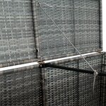 vidaXL Abri de poubelle double Résine tressée Anthracite 148x77x111cm