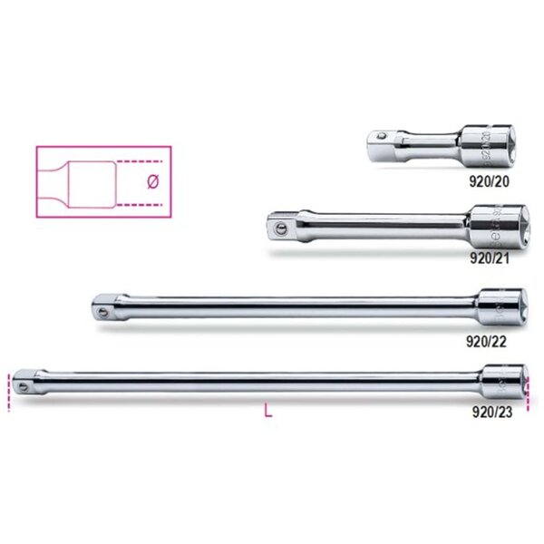 Beta Tools Barre d'extension à entraînement 1/2" 920/21