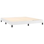 vidaXL Sommier à lattes de lit avec matelas Blanc 160x200cm Similicuir