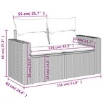 vidaXL Salon de jardin 11 Pièces avec coussins beige résine tressée
