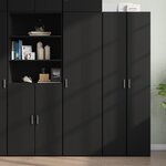 vidaXL Buffet haut noir 50x42 5x185 cm bois d'ingénierie