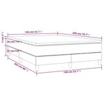 vidaXL Sommier à lattes de lit avec matelas Gris clair 140x200cm Tissu