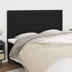 vidaXL Têtes de lit 4 Pièces Noir 90x5x78/88 cm Tissu