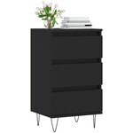 vidaXL Buffet noir 40x35x70 cm bois d’ingénierie