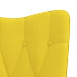 vidaXL Chaise à bascule avec tabouret Jaune moutarde Tissu