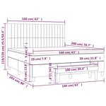 vidaXL Sommier à lattes de lit avec matelas Rose 160x200 cm Velours
