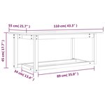 vidaXL Table basse Marron miel 110x55x45 cm Bois massif de pin
