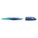 Stylo plume - EASYbirdy - Stylo ergonomique rechargeable - Bleu/Azur - Gaucher STABILO
