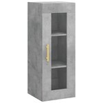 vidaXL Armoire murale gris béton 34 5x34x90 cm