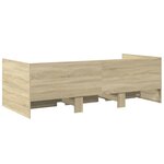 vidaXL Lit de jour avec tiroirs sans matelas chêne sonoma 90x190 cm