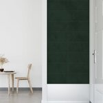 vidaXL Panneaux muraux 12 Pièces Vert foncé 60x30 cm Velours 2 16 m²