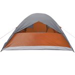 vidaXL Tente familiale à dôme 6 personnes orange imperméable