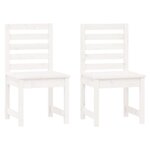 vidaXL Chaises de jardin lot de 2 blanc 50x48x91 5 cm bois massif pin