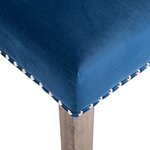 vidaXL Chaise de salle à manger Bleu Velours