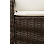 vidaXL Canapé d'angle de jardin avec coussins marron résine tressée