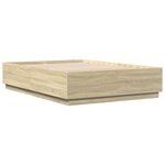 vidaXL Cadre de lit chêne sonoma 120x200 cm bois d'ingénierie