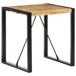 vidaXL Table de salle à manger 70x70x75cm Bois de manguier massif brut