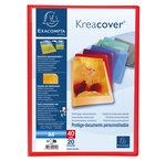 Protège-documents En Polypropylène Semi Rigide Kreacover® Opaque 40 Vues - A4 - Couleurs Assorties - X 20 - Exacompta