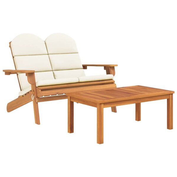 vidaXL Ensemble de salon de jardin Adirondack 2 Pièces bois acacia solide